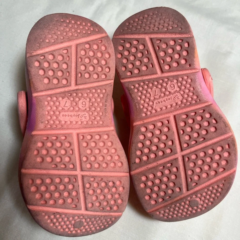 Joy bees Kids' Clogs in Pink and Orange Tie Dye